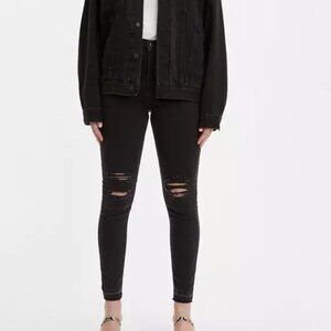 Levi's Premium 720 High Rise Super Skinny Black Jeans Size 28